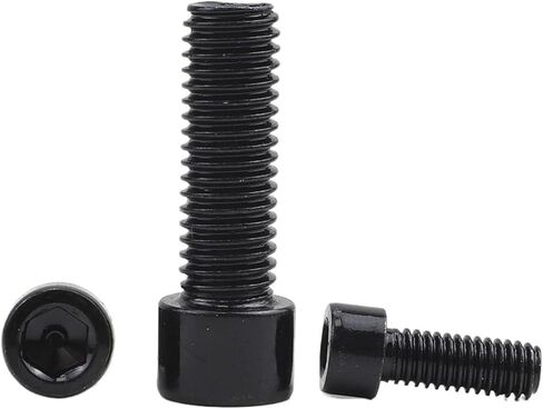 Grade 8.8 Black Hex Socket Cap Screw Set - 2-30 Pieces M3 M4 M5 M6 M8 M10 Socket Cap Screws for Furniture Mounting (6mm, M4 10pcs) in Saudi Arabia