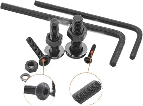 مجموعة متنوعة لمجموعة مسامير مقبس سداسية البراغي والمكسرات M2 M2.5 M3 M4 M5 Carbon Steel Allen Screw مع مفتاح سداسي (M2-M5 1060pcs) in Saudi Arabia