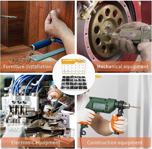 مجموعة متنوعة لمجموعة مسامير مقبس سداسية البراغي والمكسرات M2 M2.5 M3 M4 M5 Carbon Steel Allen Screw مع مفتاح سداسي (M2-M5 1060pcs) in Saudi Arabia