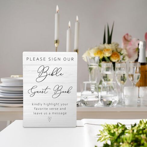 Audio Guest Book Sign - Audio Phone Guestbook Wooden Stand for Wedding 5x7inch, Wedding Table Decorations in Saudi Arabia