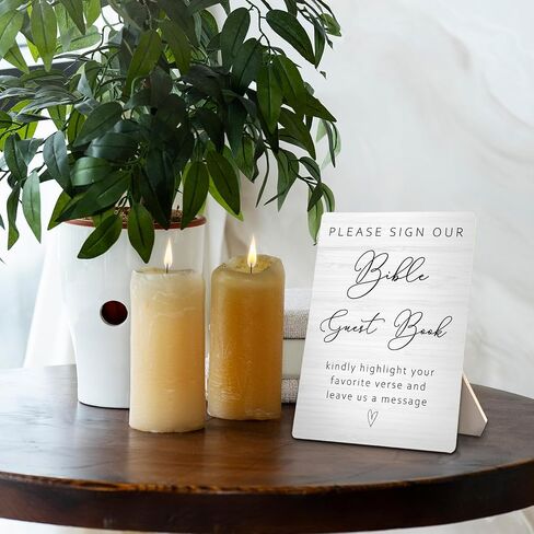 Audio Guest Book Sign - Audio Phone Guestbook Wooden Stand for Wedding 5x7inch, Wedding Table Decorations in Saudi Arabia