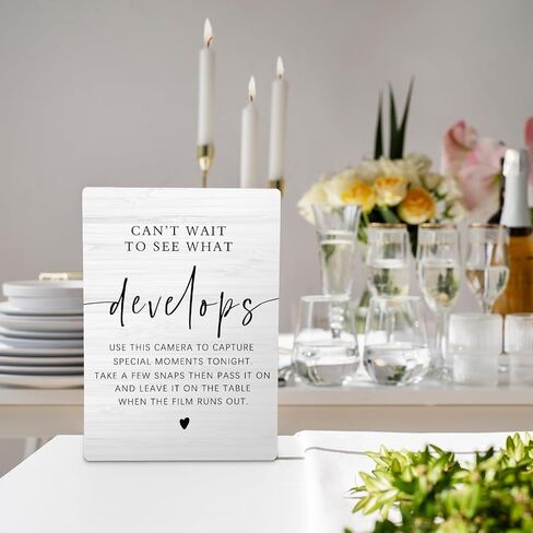 Audio Guest Book Sign - Audio Phone Guestbook Wooden Stand for Wedding 5x7inch, Wedding Table Decorations in Saudi Arabia