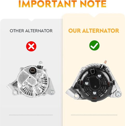 New Alternator Compatible with Jeep Liberty V6 3.7L 2002-2006, Grand Cherokee 2005-2006, Commander 2006, Durango 01-06, high output 160AMP, 4801252AA, 5170748AA, 56029914AA, 400-52118R in Saudi Arabia