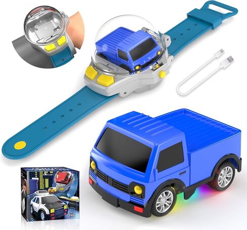YUZ MINI جهاز التحكم عن بُعد سيارة ساعة مشاهدة مع مصابيح LED ، 2.4G RC CARS لعبة سيارة مشاهدة USB شحن يدوي مراقبة سيارة RC CAR للأطفال الفتيات لعيد الميلاد هدايا عطلة عيد الميلاد ، والوردي in Kuwait