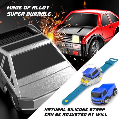 YUZ MINI جهاز التحكم عن بُعد سيارة ساعة مشاهدة مع مصابيح LED ، 2.4G RC CARS لعبة سيارة مشاهدة USB شحن يدوي مراقبة سيارة RC CAR للأطفال الفتيات لعيد الميلاد هدايا عطلة عيد الميلاد ، والوردي in Kuwait