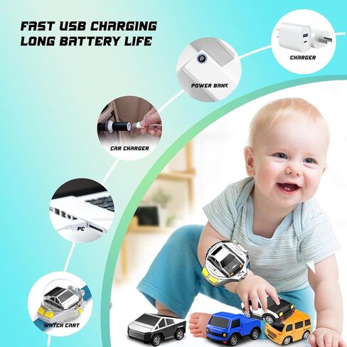 YUZ MINI جهاز التحكم عن بُعد سيارة ساعة مشاهدة مع مصابيح LED ، 2.4G RC CARS لعبة سيارة مشاهدة USB شحن يدوي مراقبة سيارة RC CAR للأطفال الفتيات لعيد الميلاد هدايا عطلة عيد الميلاد ، والوردي in Kuwait