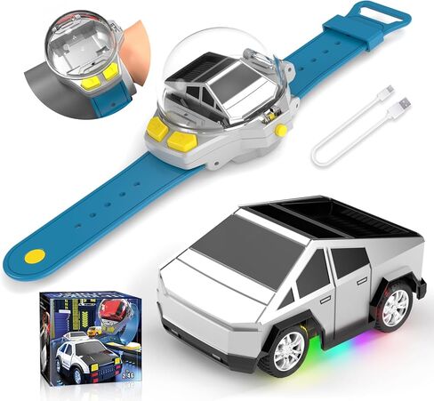 YUZ MINI جهاز التحكم عن بُعد سيارة ساعة مشاهدة مع مصابيح LED ، 2.4G RC CARS لعبة سيارة مشاهدة USB شحن يدوي مراقبة سيارة RC CAR للأطفال الفتيات لعيد الميلاد هدايا عطلة عيد الميلاد ، والوردي in Kuwait