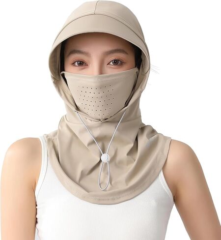 Bsyloowomen's Balaclava مع حماية UV Full Full ، قبعة واسعة الحافة ، تصميم متعدد الأغراض للأنشطة في الهواء الطلق ، ركوب الدراجات ، السفر in Kuwait