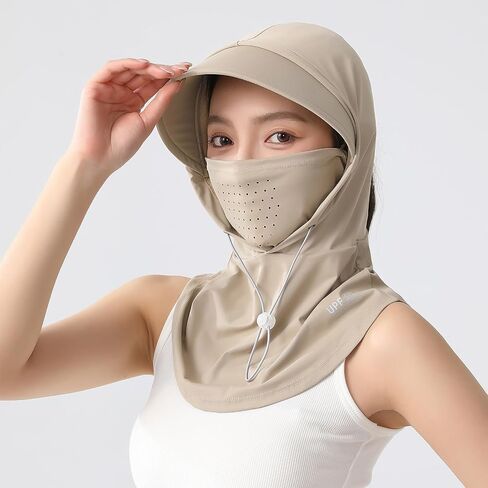 Bsyloowomen's Balaclava مع حماية UV Full Full ، قبعة واسعة الحافة ، تصميم متعدد الأغراض للأنشطة في الهواء الطلق ، ركوب الدراجات ، السفر in Kuwait