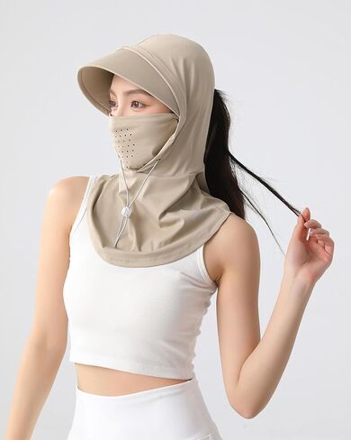 Bsyloowomen's Balaclava مع حماية UV Full Full ، قبعة واسعة الحافة ، تصميم متعدد الأغراض للأنشطة في الهواء الطلق ، ركوب الدراجات ، السفر in Kuwait