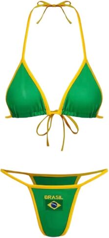Brazil Mexico Jersey Y2k Halter Bikini Sets Cute 2 Piece Sexy Swimsuit Beach Sets Women Summer in Kuwait