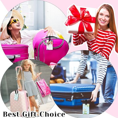علامات الأمتعة الفارغة في التسامي مع الأشرطة ، 24pcs مزدوجة نقل الحرارة علامات الأجنحة ، اسم بطاقة الهوية الفريدة علامات السفر DIY للنساء حقيبة يد (24 ٪) in Saudi Arabia