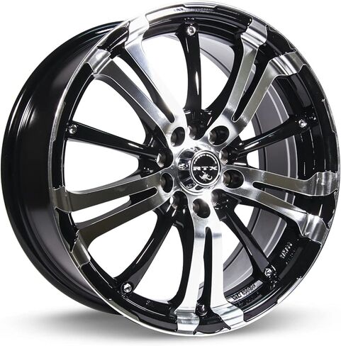 RTX ARSENIC Custom Wheel - 17x7, 42 Offset, 5x114.3 Bolt Pattern, 73.1mm Hub - Black with Machined Face Rim in Kuwait