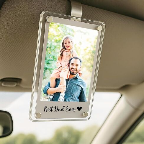 Frame with Car Visor Clip, Picture acrylic Frame for Car, Mommy and Me Picture Frame, Magnetic Car Visor Photo Holder, Gifts for Mom Birthday, Visor Photo Frame in Kuwait