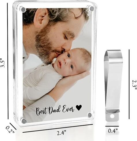 Frame with Car Visor Clip, Picture acrylic Frame for Car, Mommy and Me Picture Frame, Magnetic Car Visor Photo Holder, Gifts for Mom Birthday, Visor Photo Frame in Kuwait