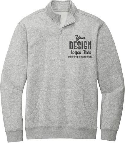 حبر غرزة الرجال DT6106 نصوص الشعار المخصصة تصميم خياطة الخاص بك الصوف الخاص بك Half Zip Up Sweatshirts in Saudi Arabia