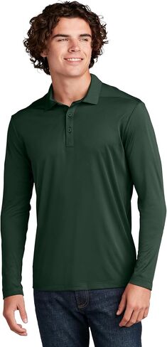 Clothe Co. Men's Long Sleeve Polo Shirts for Men Dry Fit Moisture Wicking in Kuwait