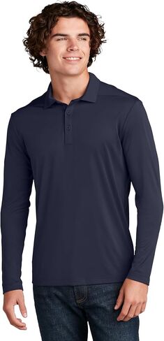 Clothe Co. Men's Long Sleeve Polo Shirts for Men Dry Fit Moisture Wicking in Kuwait