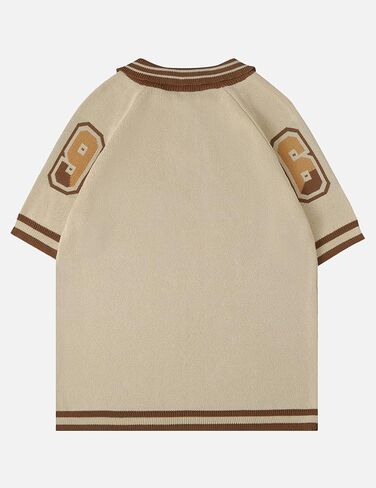 Aelfric Eden Knitted Polos Shirts Vintage Open Knit Polo Tee Casual Graphic T-Shirt 2025 Trendy Pullover Outfits in Saudi Arabia