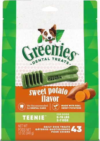 Greenies Gingerbread Flavor Teenie Size, Veterinarian-Recommended for Dental Care, Dog Treat Chews, Great Holiday Dog Stocking Stuffers, Limited Edition, 12 oz. Pack of 43 in Saudi Arabia