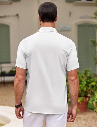 قميص Guayabera الكوبي Coofandy القميص القصيرة القصيرة القمصان أسفل القمصان الصيفية الشاطئ in Saudi Arabia
