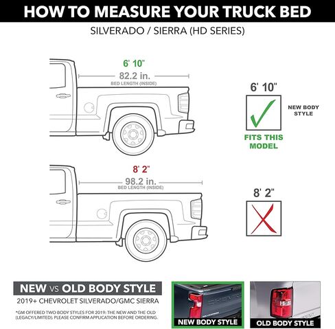 غاتور الارتداد قابلة للسحب الشاحنة سرير تونينو | G30484 | Fits 2019 - 2025 Chevy/GMC Silverado/Sierra 2500/3500 HD Series 6 '10 "Bed (82.2") in Saudi Arabia