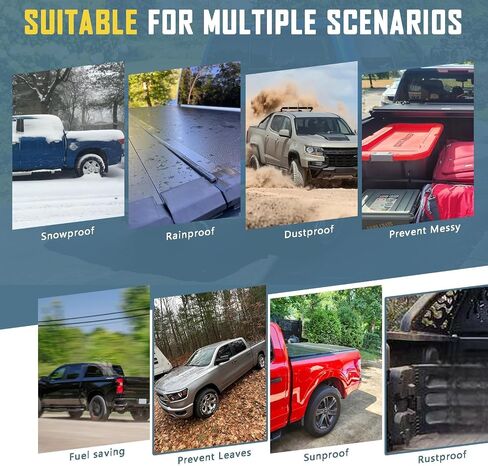 Perfit Liner 5 FT (60") Bed Soft Roll Up Tonneau Cover for 2005-2024 Nissan Frontier (NOT for The Mexican-spec) Truck Cargo Topper, Softtop (w/or w/o Utility Track System) in Kuwait