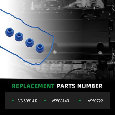 حشية غطاء صمام VS50814R لفورد Edge/Explorer/F150/Flex/Mustang/Taurus/Transit 150 250 350 ، لـ Lincoln Continental/MKS/MKZ/MKT/MKX ، لمشاريع التنقل MV-1 ، 2011-2020 ، 3.5L/3.7L V6 in Saudi Arabia