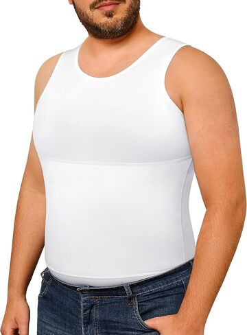 Eleady Gynecomastia Compression Compression Shirt Men - Body Shaper Tank Top Top Mens Denming Undershirt Dishirts Plus Size in Kuwait