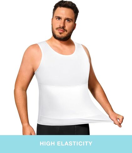 Eleady Gynecomastia Compression Compression Shirt Men - Body Shaper Tank Top Top Mens Denming Undershirt Dishirts Plus Size in Kuwait