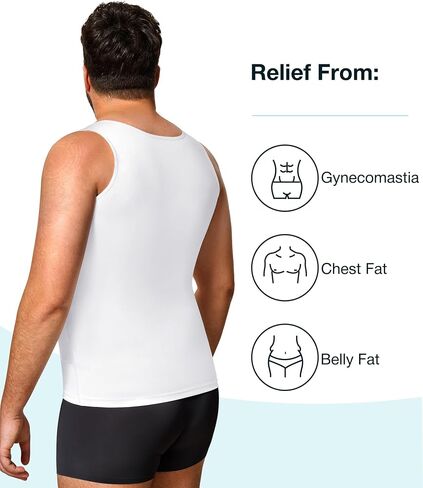 Eleady Gynecomastia Compression Compression Shirt Men - Body Shaper Tank Top Top Mens Denming Undershirt Dishirts Plus Size in Kuwait