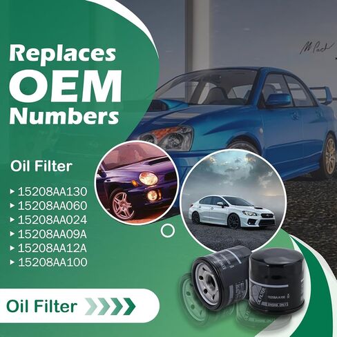 Kefly 15208AA100 مرشح زيت متوافق مع Subaru Baja Forester Impreza Legacy Outback WRX STI يحل محل 15208AA130 15208AA12A (1 PCS) in Saudi Arabia