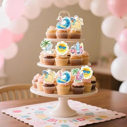 56PCS Edible Fishing Cupcake Toppers Fishing Party Decorations for Baby Shower Birthday Party Supplies Summer Outdoor Fishing Party Supplies in Kuwait