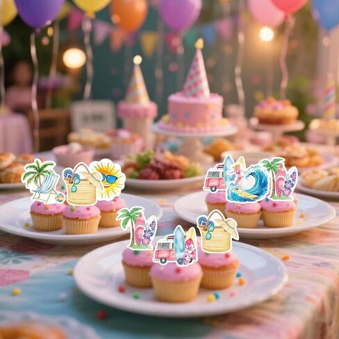 56PCS Edible Fishing Cupcake Toppers Fishing Party Decorations for Baby Shower Birthday Party Supplies Summer Outdoor Fishing Party Supplies in Kuwait
