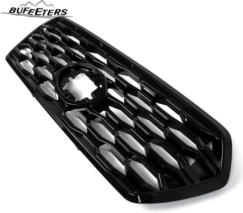 Pront Pumper العلوي الشواية إدراج Grille Grille Black Grille Fit لعام 2016 2017 2018 2019 2020 2021 2022 2023 Toyota Tacoma ، 2021 TRD/Mesh Style ، Gloss Black in Kuwait