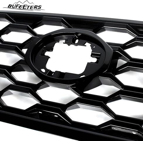 Pront Pumper العلوي الشواية إدراج Grille Grille Black Grille Fit لعام 2016 2017 2018 2019 2020 2021 2022 2023 Toyota Tacoma ، 2021 TRD/Mesh Style ، Gloss Black in Kuwait