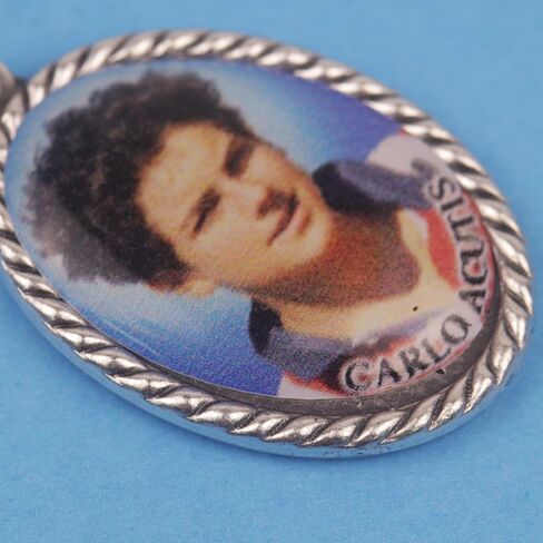 Needzo Carlo Acutis Medals, Double Sided Pendant, Catholic Patron Saint of the Internet, ¾ Inches Pack of 3 in Saudi Arabia