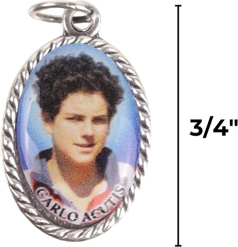 Needzo Carlo Acutis Medals, Double Sided Pendant, Catholic Patron Saint of the Internet, ¾ Inches Pack of 3 in Saudi Arabia