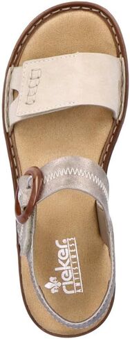 Rieker 608Z3 Regina Women’s Sandals - حزام قابل للتعديل لتناسب آمن - ممتصة الصدمات ونعل خفيف الوزن للراحة والدعم - ارتداء كل يوم عصري in Kuwait