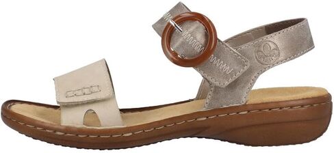 Rieker 608Z3 Regina Women’s Sandals - حزام قابل للتعديل لتناسب آمن - ممتصة الصدمات ونعل خفيف الوزن للراحة والدعم - ارتداء كل يوم عصري in Kuwait