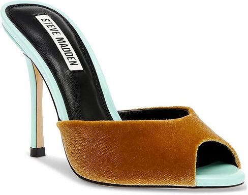 Steve Madden Womens PRIYA Pumps Peep toe Mule Sandals Tan 9 Medium (B,M) in Saudi Arabia