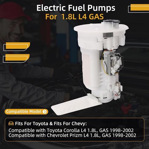مجموعة وحدة مضخة الوقود الكهربائية مع وحدة إرسال تناسب تويوتا كورولا ، تناسب Chevry Prizm 1.8L L4 GAS 1998-2002 OE ~ SP9163M ، FG2218 in Saudi Arabia