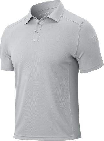 Men's Polo Shirts Tactical Short Sleeve Dri Fit Breathable Performance Golf Casual Hiking Collared Polo Shirt in Kuwait