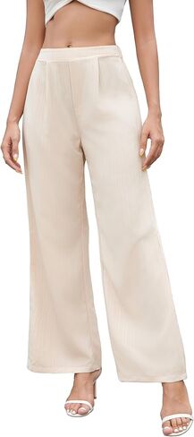 Women Palazzo Pants Summer Boho Wide Leg Mid Waist Casual Lounge Pant 2025 Beach Vacation Outfits in Kuwait