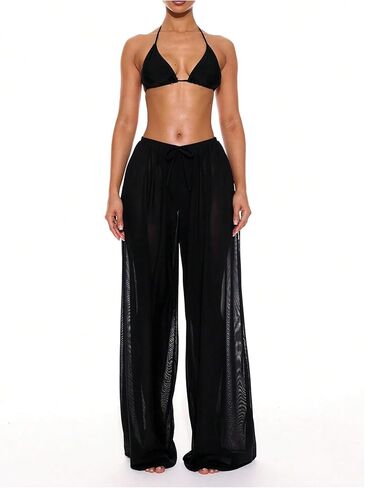 ملابس السباحة الشبكية الشبكية التستر على الساق الشاطئية الواسعة على الساق in Kuwait