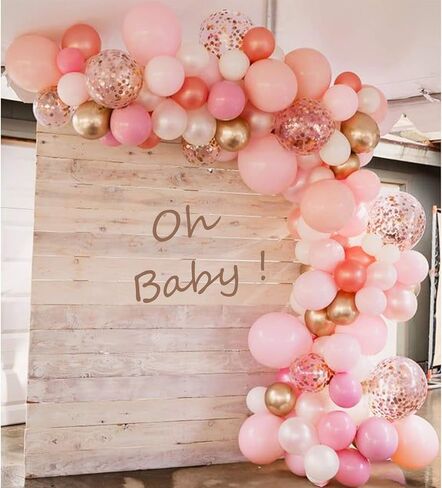 Soonlyn Cherry Balloons Arch Kit 200pcs 12in Cherry Decortations Red Pink White Balloons Balloon Long Green For Cherry في أعلى طفل دش الزفاف in Kuwait