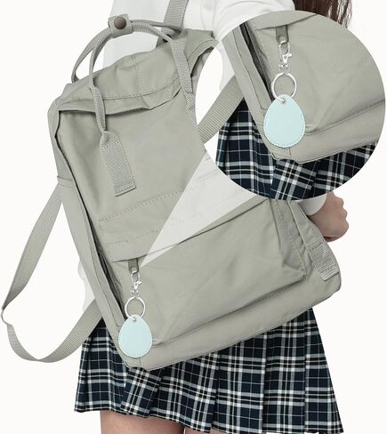 Key Fob Holder Leather, 8pcs Drop Shaped Keychain Holder with Metal Rings, Colorful PU keyring for Keys ID Key Cards in Kuwait