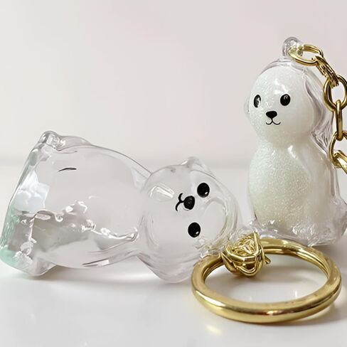 2 PCS Dog Hair -keychain ، زجاجة تخزين لفراء الكلب اللطيفة ، الجرار الذاكرة لزجاجة التذكارية لشعر الحيوانات الأليفة in Kuwait