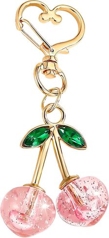 Cherry Keychain Cute Bag Charms Purse Charms for Handbags Cherry Accessories for Women Birthday Christmas Gifts in Saudi Arabia
