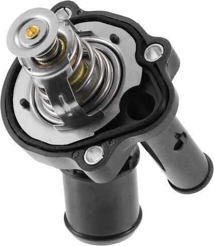 Engine Coolant Thermostat Housing Assembly Replacement for Ford Transit Connect 2014-2017, 3M4Z8575B Plastic Metal Black 1Pc in Saudi Arabia